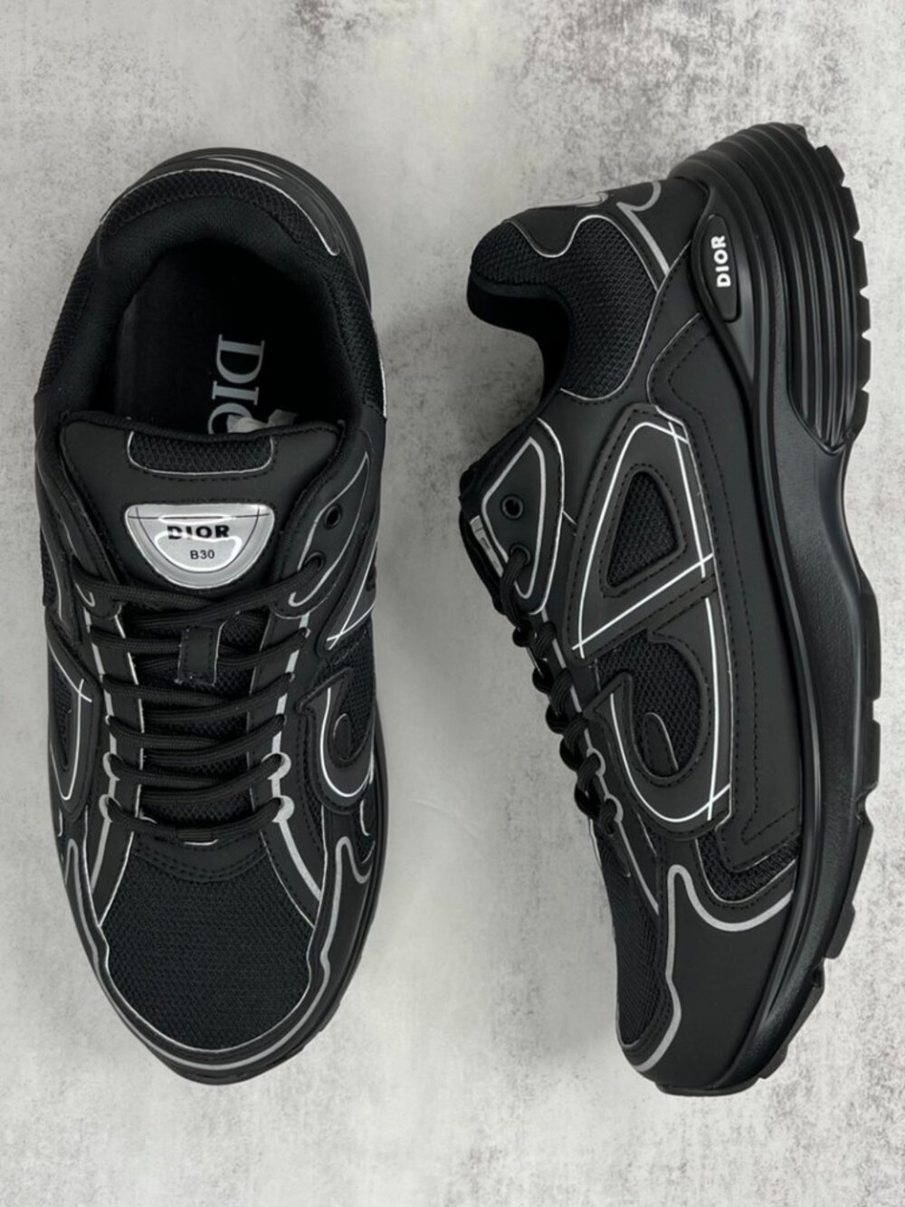 Dior B30 Sneaker Black Mesh and Technical Fabric
